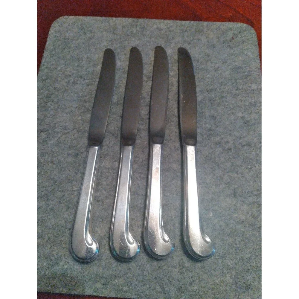 Vintage Silverplate Knives Set‎ of 4 Dinner Tableware Flatware Serving